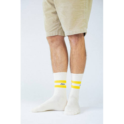 Alfredo Gonzales sokken Athletic Stripes ecru afbeelding