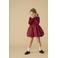 KIDS ONLY MINI korte jurk gebreid donkerrood
