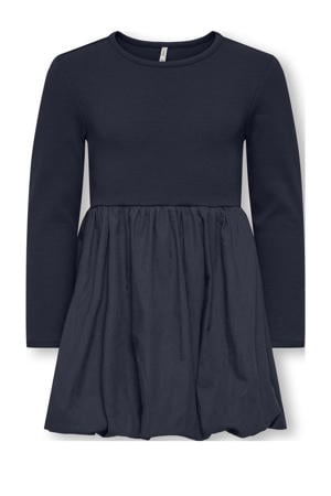korte jurk gebreid donkerblauw
