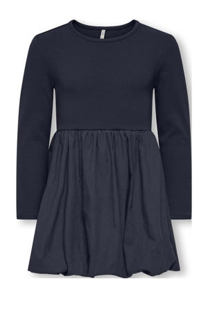 korte jurk gebreid donkerblauw