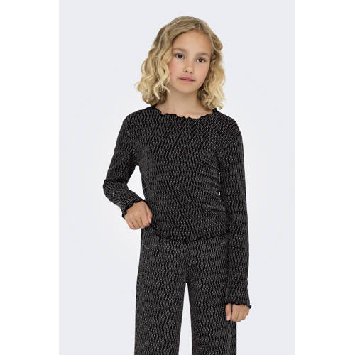 KIDS ONLY GIRL glitter top zwart/zilver afbeelding