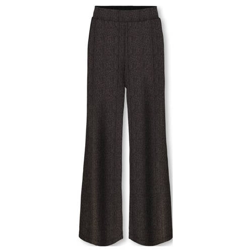 KIDS ONLY GIRL wide leg casual broek zwart/roze afbeelding