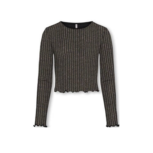 KIDS ONLY GIRL glitter top zwart/lichtgoud afbeelding