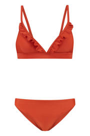 thumbnail: Shiwi The Sunshine Brand voorgevormde triangel bikini met ruches Beau brique
