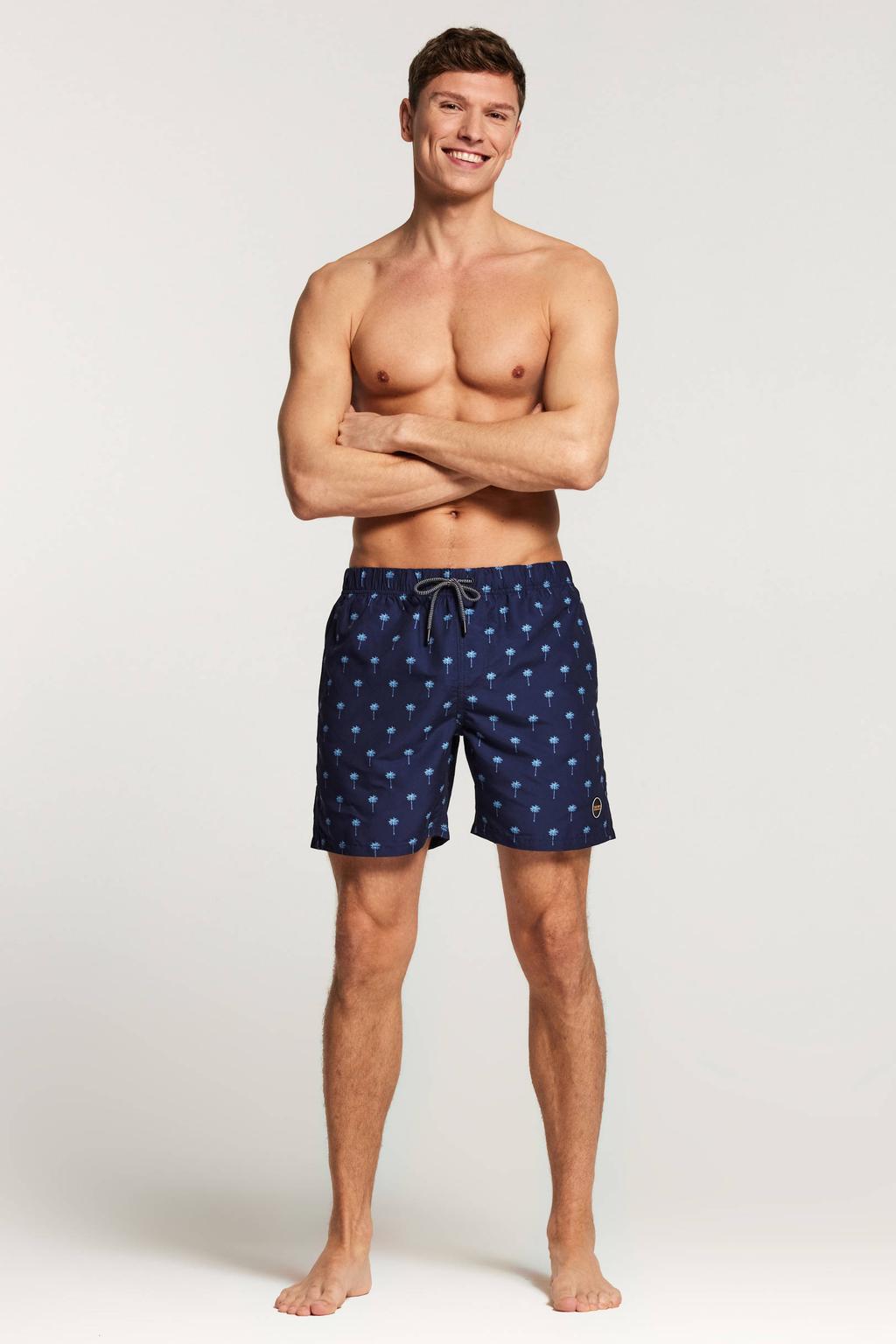 Shiwi zwemshort Palm donkerblauw