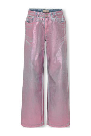 wide leg wide leg jeans roze