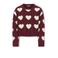 KIDS ONLY GIRL trui met hartjes donkerrood gebreid