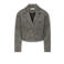 KIDS ONLY GIRL geruite cropped blazer grijsbruin gebreid