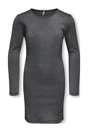 jurk met glitter zwart