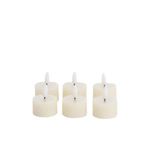 LED waxinelicht (set van 6) FARIA (6xØ4,5x2,5 cm)