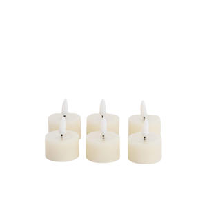 LED waxinelicht (set van 6) FARIA (6xØ4,5x2,5 cm)