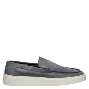 suede loafers licht blauw