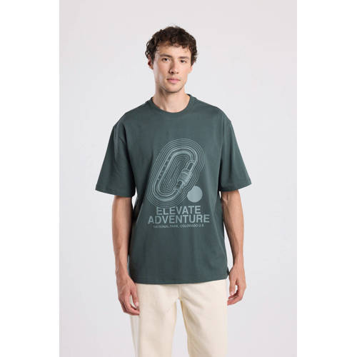 America Today relaxed T-shirt grijsgroen afbeelding