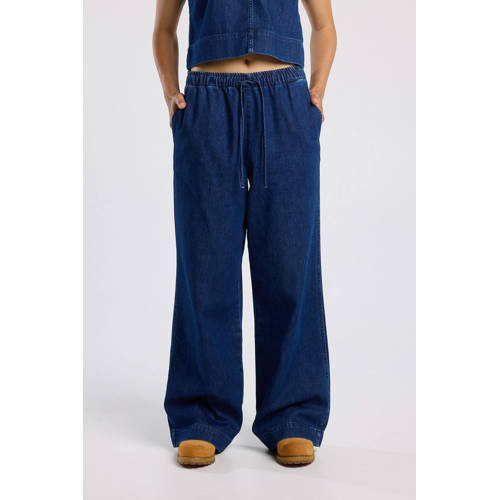 America Today wide leg jeans dark blue denim afbeelding