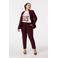 MS Mode slim regular waist pantalon donkerrood
