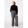 MS Mode wide leg high waist pantalon grijs melange