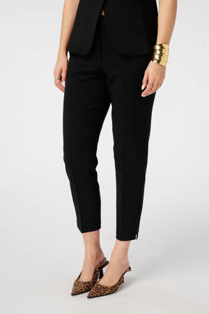 slim regular waist pantalon zwart