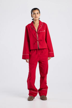 pyjamabroek Mandy rood/roze