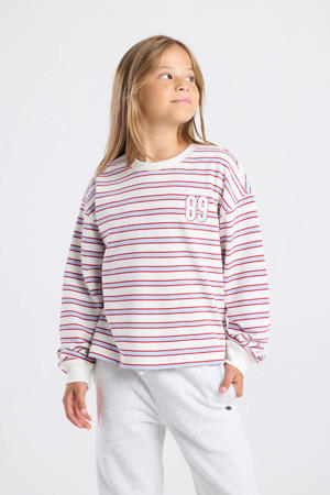 gestreepte longsleeve rood