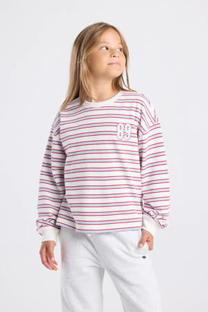 gestreepte longsleeve rood