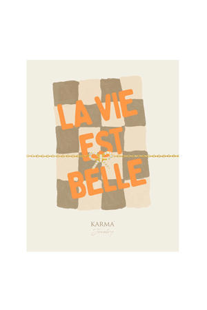 gold plated armband Bow + giftcard La Vie Est Belle