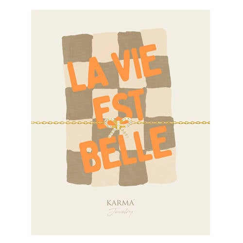 KARMA Jewelry gold plated armband Bow + giftcard La Vie Est Belle afbeelding