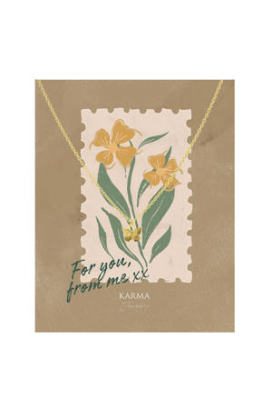 gold plated ketting Butterfly + giftcard For You