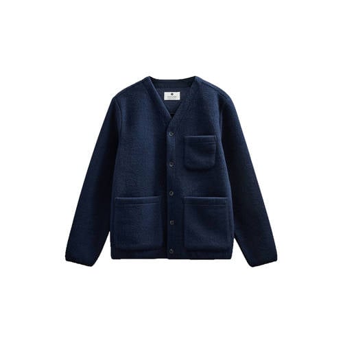 Anerkjendt overshirt met wol donkerblauw afbeelding