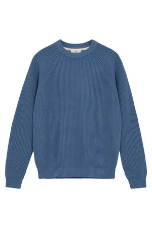trui grof gebreid blauw