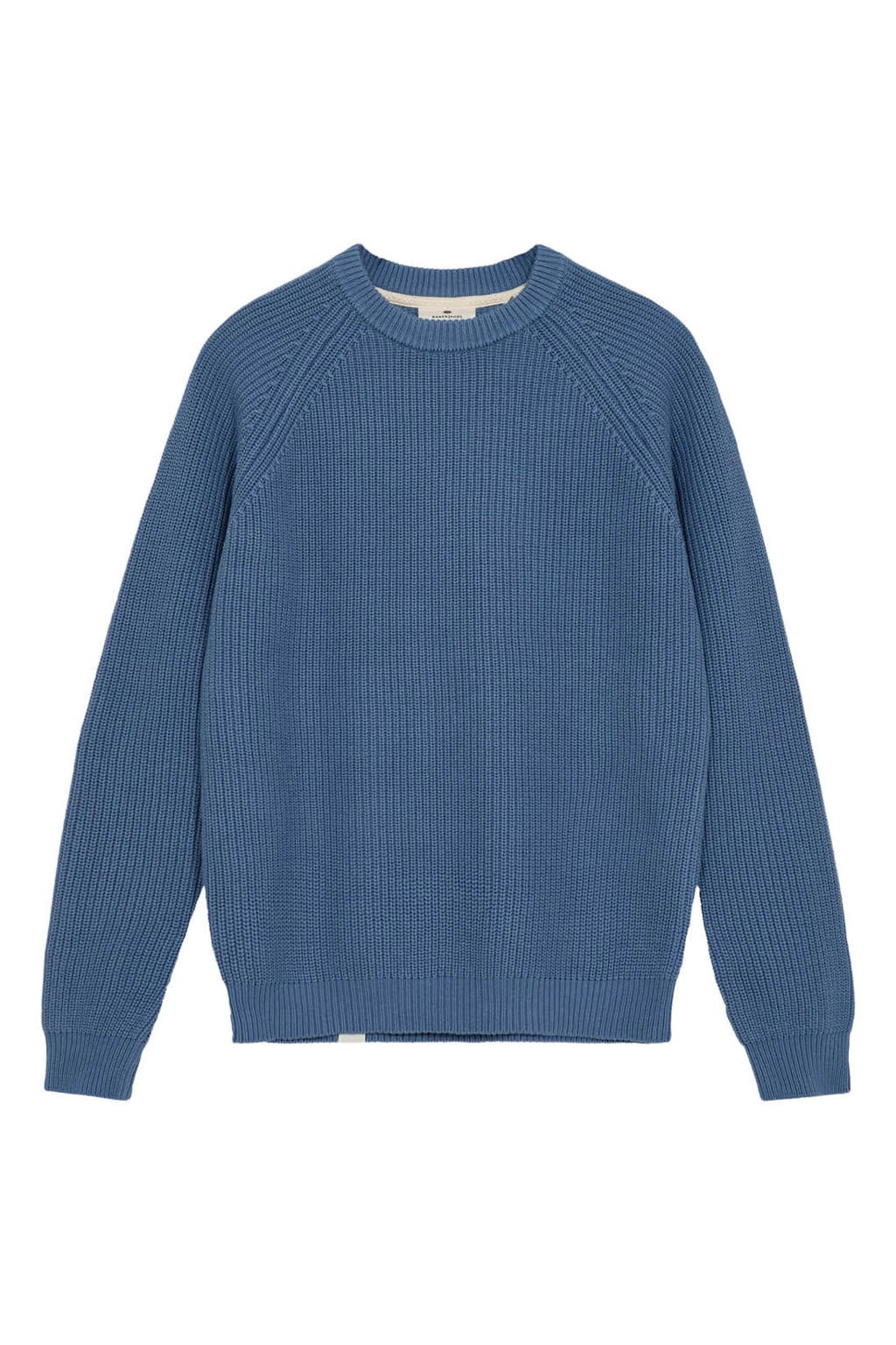 Anerkjendt trui grof gebreid blauw