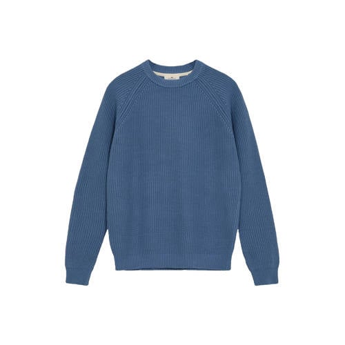 Anerkjendt trui grof gebreid blauw afbeelding