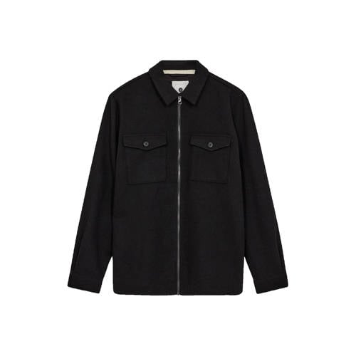 Anerkjendt overshirt met textuur zwart afbeelding