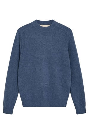 gebreide trui met wol blauw