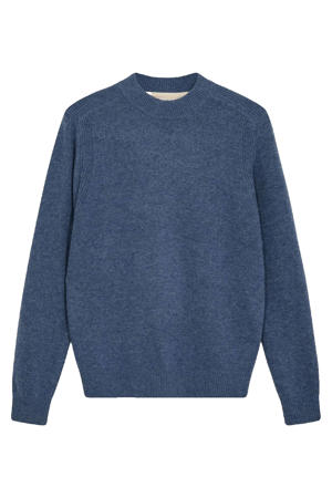 gebreide trui met wol blauw