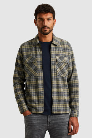 geruit overshirt blauw