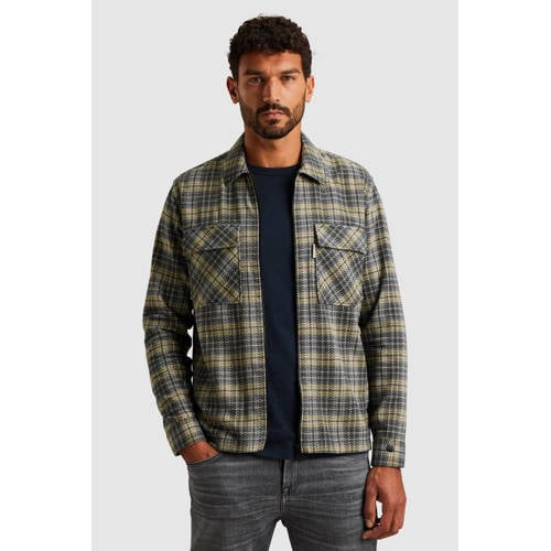 Cast Iron geruit overshirt blauw afbeelding