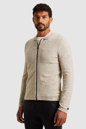 gebreid vest met wol beige