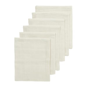 hydrofiele  washandjes -set van 6 - ecru