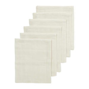 hydrofiele washandjes -set van 6 - ecru
