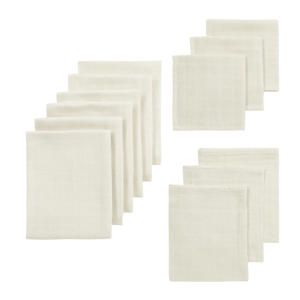 starterset hydrofiele doeken - wit (set van 12)