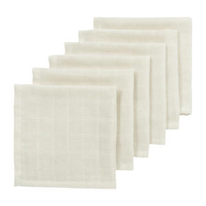 hydrofiele monddoekjes - wit (set van 6)