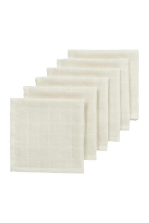 hydrofiele monddoekjes - wit (set van 6)
