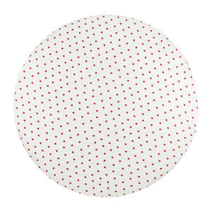 rond boxmatras hoeslaken Sweet Heart wit/rood
