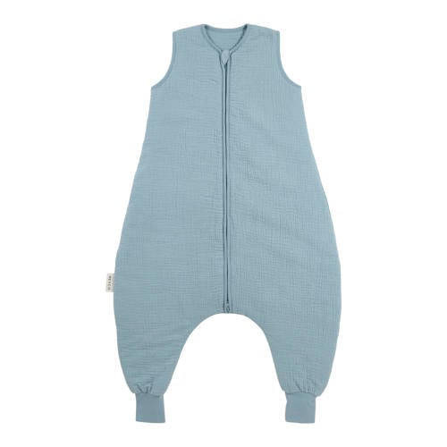 Meyco pre-washed hydrofiele winter slaapoverall jumper jeans blue afbeelding