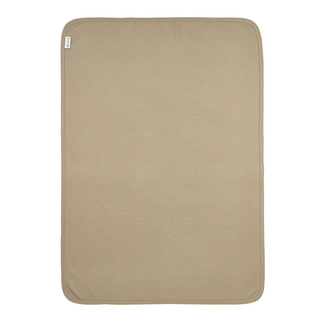 Meyco Jacquard wiegdeken Pure taupe