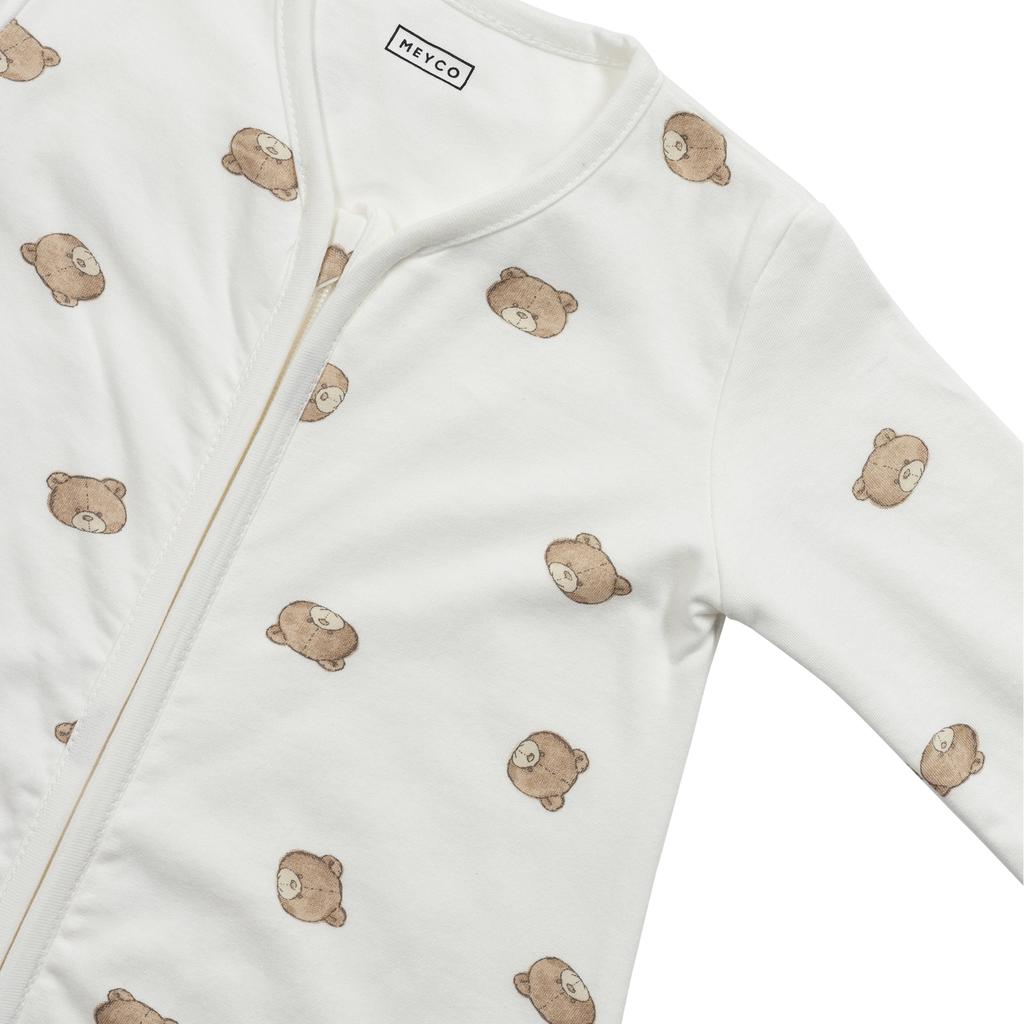 Meyco baby slaapzak Bear offwhite/bruin