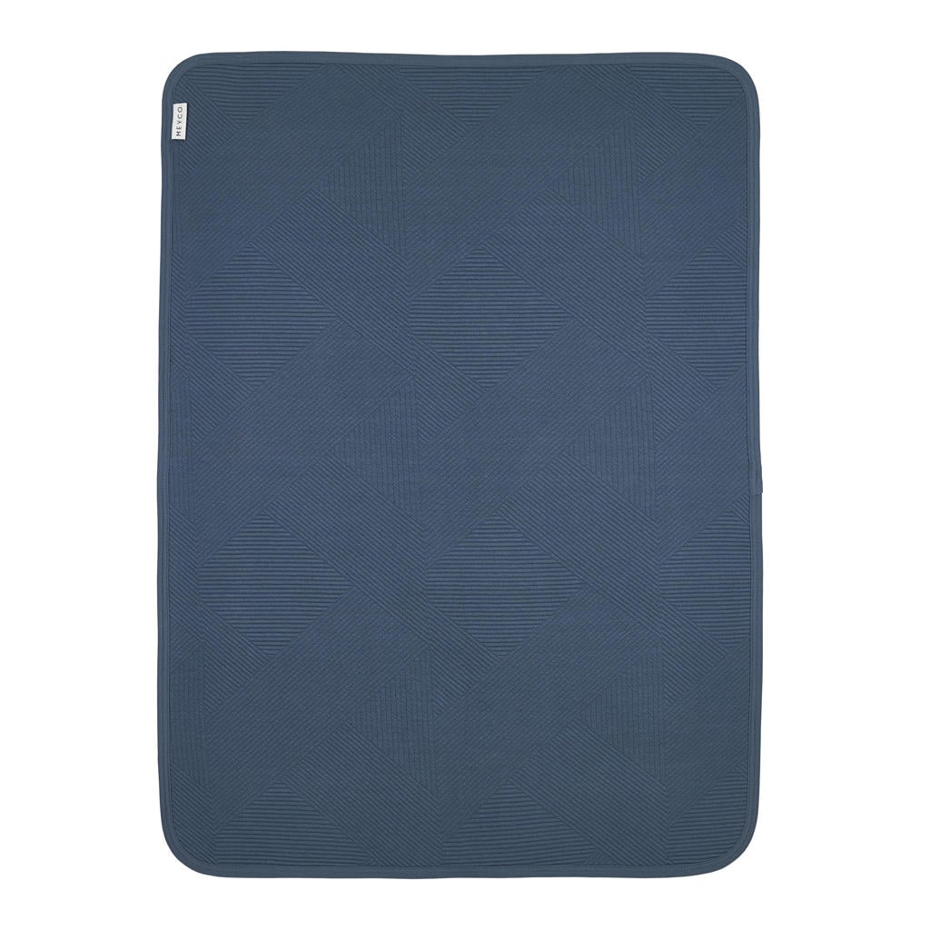 Meyco Jacquard wiegdeken Pure indigo