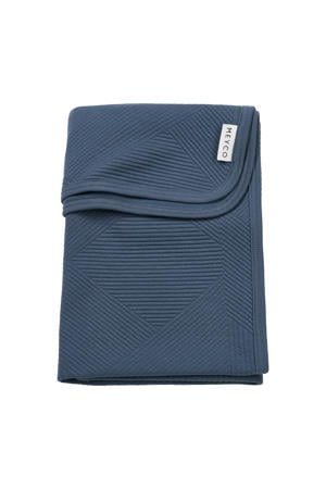 Jacquard wiegdeken Pure indigo