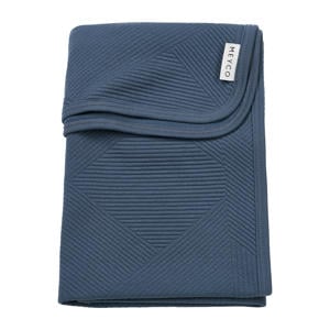 Jacquard wiegdeken Pure indigo