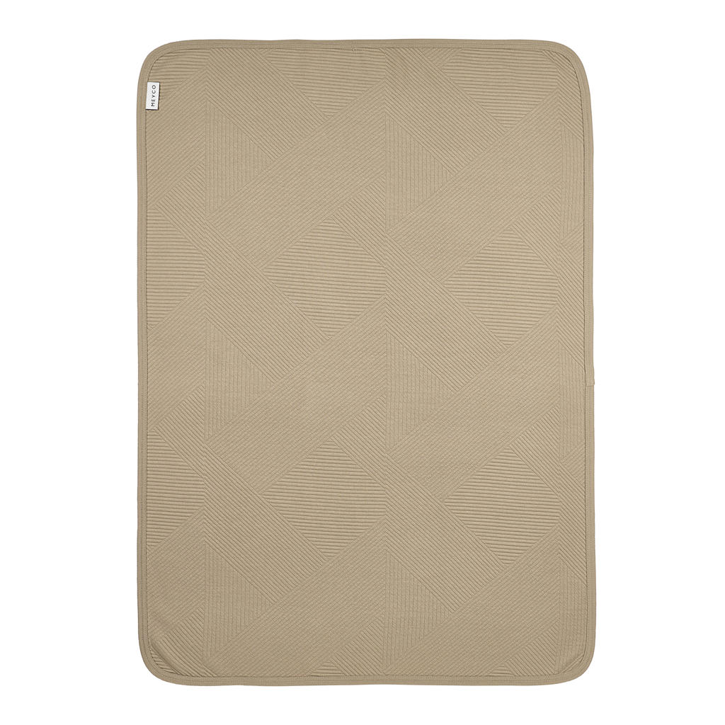 Meyco ledikant deken Jacquard taupe
